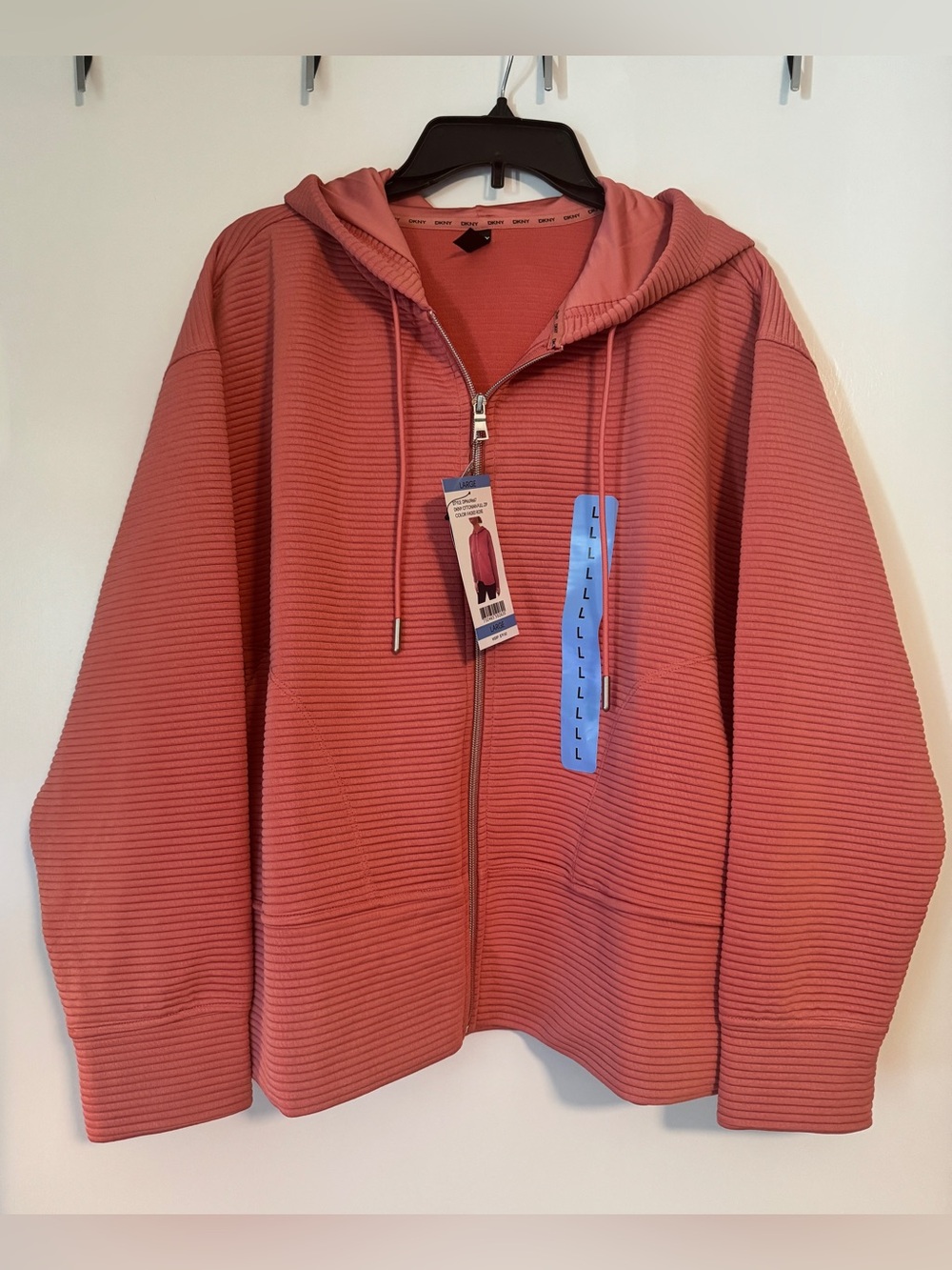 DKNY full size hooded sweatshirt size large NWT